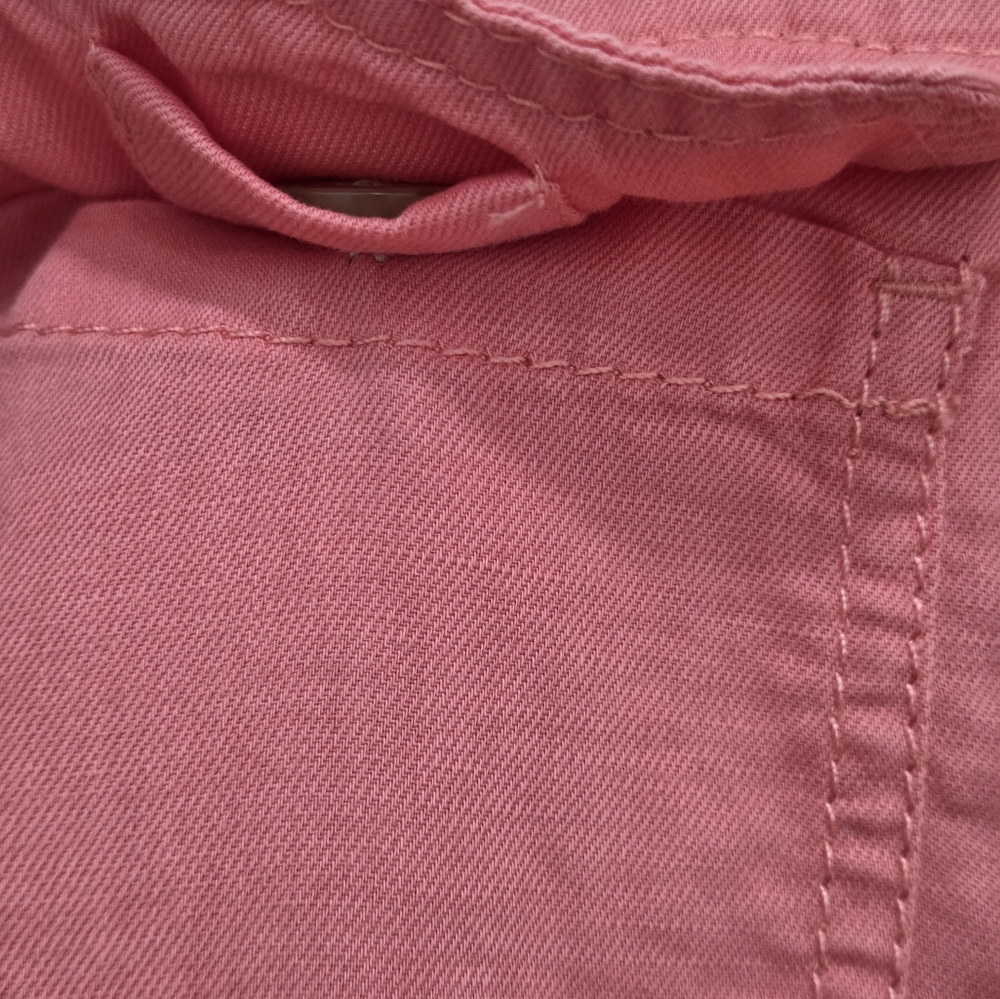 TALBOTS Linen Blend Utility Jacket in Washed Salmon Size Medium Womens Full Zip - Picture 9 of 16